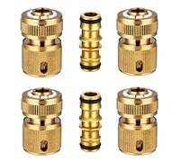 Hydrogarden 6PC Raccords Rapide Tuyau d'arrosage en Laiton, Rapide Raccord Connecteurs pour Tuyau d’arrosage dans Le Jardin 1/2" Quick Connector