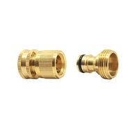 Hydrogarden Connecteur Rapide pour Tuyau d'arrosage avec vanne d'arrêt, raccords à Connexion Rapide 3/4" avec vanne à Bille, adaptateurs à Connexion Facile et à dégagement Rapid