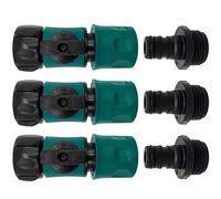Hydrogarden Connecteur Rapide pour Tuyau d'arrosage avec vanne d'arrêt, raccords à Connexion Rapide 3/4" avec vanne à Bille, adaptateurs à Connexion Facile et à dégagement Rapide