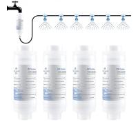Hydrogarden Filtre inhibiteur de calcium pour tuyau d'arrosage standard de 1,9 cm et robinets, filtre de système de brumisation extérieur, empêche l'accumulation de calcaire de se boucher (4PACK)