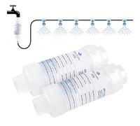 Hydrogarden Filtre inhibiteur de calcium pour tuyau d'arrosage standard de 1,9 cm et robinets, filtre de système de brumisation extérieur, empêche l'accumulation de calcaire de se boucher
