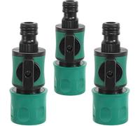 Hydrogarden Lot de 3 valves d'arrêt à dégagement Rapide, Tuyau d'arrosage en Ligne,raccords Rapides de Tuyau d'eau de 16 mm pour tuyaux d'eau de 1/2 Pouce