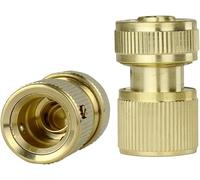 Hydrogarden raccords rapide aquastop 13 mm (1/2 pouce) et 15 mm (5/8 pouce), Connecteur enfichable avec Aquastop, pour extrémité de Tuyau（2PACK)