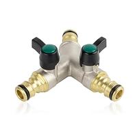 Hydrogarden Robinet à tournant sphérique de Tuyau 1/2" raccord en Laiton en Forme de Y 2 Interrupteur connecteur à 3 Voies (pour Tuyau ID 13MM)