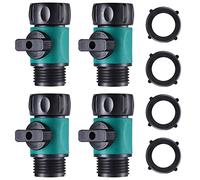 Hydrogarden Soupape d'arrêt en ABS pour Tuyau d'arrosage, 3/4 ''Adaptateur de Tuyau d'arrêt pour Robinet à tournant sphérique à Filetage(4 Pack)