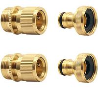 Hydrogarden Tuyau d'arrosage raccord Rapide Extensible Tuyau d'arrosage Male A Femelle Adaptateur Connecteur pour Robinet et Jet (2SETS)