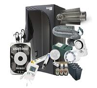 HYDROPLANETE Pack Chambre de Culture Indoor - Tente 80, 100 ou 120cm - kit Cooltube HPS 250, 400 ou 600W - Inclus Engrais, Pots et terreau Biobizz - Pret-à-Planter ! (120x120x200cm - 400W)