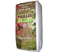 HYDROPLANETE Paillis de Lin UAB 12kg - 120L - 100% Naturel sans Graine - Anti Mauvaises Herbes, Rétention Eau & Thermorégulation - pH Neutre - Fertilise Le Sol - Potager, Massifs, Rosiers