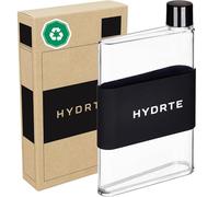 Hydrte Bouteille d'eau Clear - 350ml Bouteille d'eau professionnelle et mignonne pour les voyages, mince, légère et sans BPA, pour les voyages et l'hydratation quotidienne (Nero Black)
