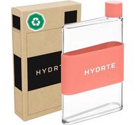 Hydrte Bouteille d'eau Clear - 350ml Bouteille d'eau professionnelle et mignonne pour les voyages, mince, légère et sans BPA, pour les voyages et l'hydratation quotidienne (Summer Peach)