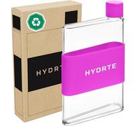 Hydrte Bouteille d'eau Clear - Bouteille d'eau professionnelle et mignonne pour les voyages, mince, légère et sans BPA, pour les voyages et l'hydratation quotidienne (Neon Purple, 480 ml)