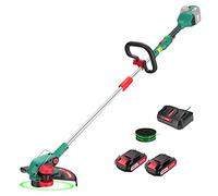 HYECHO 36V Brushless Coupe Bordure Sans Fil avec Batterie 2*2,0Ah, Diamètre de Coupe 35cm, Vitesse Variable, Poignée de Réglable, Tête Pivotante 2 Fils Avancement Automatique