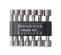 HYECHO 5mm-12mm Adaptateur de ouille Hexagonale pour écrous, Douille Métrique ouille Solide Manches pour Vis -14 pcs