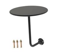 HYFEUOKF Metal Bar Table Round Modern Wall Mounted Versatile Coffee Desk Small Side for Living Room Balcony Bedside