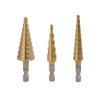 HYFZOD 3 Foret Fraise Meche Etage, Forets Fraisés HSS 4-12 mm/4-20 mm/3-12 mm, Fraise Metal, Tige Hexagonale, Adaptés au Perçage par Tournevis Dans l'acier, le Laiton, le Bois et le Plastique