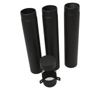 Hygge, poêle à bois ovale – 4,5 kW, conduit de fumée simple (de 1,1 m à 3 m) | Poêle portable de 18 kg, idéal pour les tentes, les camping-cars et les maisons de jardin (3 m pour camping-cars | Protec