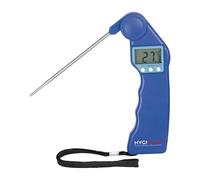 Hygiplas Easytemp FX146 Thermomètre à code couleur bleu Plage de fonctionnement : -50 à +300 °C, convient pour une utilisation avec des poissons crus, polypropylène, fonctionne avec 1 pile AAA (non