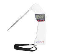 Hygiplas Easytemp Thermomètre à sonde pliable blanc, plage de température : -50°C à 300°C, temps de réponse 15 secondes, sonde pliable, 1 pile AAA requise, J242
