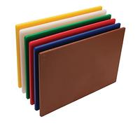 Hygiplas Ensemble de planches à découper LDPE basse densité (lot de 6), taille de planche à code couleur : 455(L) x 305(L) x 10(H)mm, ensemble de planches à découper de cuisine hygiénique, W356