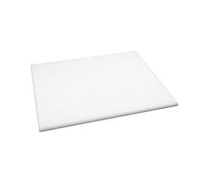 Hygiplas Planche à découper haute densité, Code couleur blanc, Préparation de boulangerie et de produits laitiers, Taille : 25 x 600 x 450 mm, Planche à découper en PEHD, J044