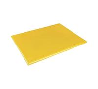 Hygiplas Planche à découper haute densité, Code couleur jaune, Préparation des produits à base de viande cuite, Taille : 25 x 600 x 450 mm, Planche à découper en PEHD, J045
