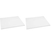 Hygiplas Planche à découper standard basse densité blanche, préparation pour produits laitiers et boulangerie, taille standard : 12 (H) x 450 (l) x 300 (L) mm, J252 (Lot de 2)