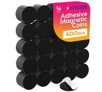 Hygloss Lot de 400 pastilles magnétiques Autocollantes de 1,9 cm - Cercles magnétiques à décoller et à Coller pour travaux manuels, Salle de Classe et réfrigérateurs