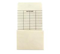 Hygloss Products Manila Library Pockets - Enveloppes autocollantes pour date d'échéance - 16,7 x 8,9 cm - Lot de 50
