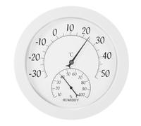 Hygromètre Analogique Rond Blanc pour Chambre Bébé, Grand Affichage | Abs et Verre, Mesure Continue Humidité et Température, Lecture Précise, Usage Maison et Nursery