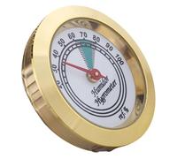 Hygromètre Analogique Rond en Métal pour Boîte à Cigares, Intégré | Affichage Lisible sans Pile, Contrôle Rapide du Taux D’humidité Intérieur, Format Compact pour Étuis à Cigares