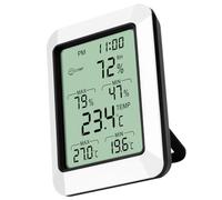 Hygromètre D'intérieur Électronique Moniteur Humidité Numérique | Plastique, sans Batterie, Support, Fixation Murale, pour Bureau et Paquet à Main, Capteur Précis