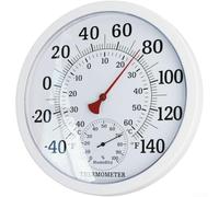 Hygromètre et Thermomètre Rond Plage -40°F à 140°F pour précis(White) | pour cadran analogique clair, échelle double F/C, plage -40 à 140°F, lecture instantanée, design classique