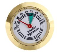 Hygromètre Mécanique Rond pour Cigares, Compact et Portable, Métal Verre | Mesure Précise, Lecture Analogique Simple, Accessoire Mini pour Cave à Cigares, Boîte de Stockage