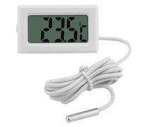 Hygromètre numérique d'intérieur, Mini thermomètre numérique avec moniteur de température ambiante par câble noir, blanc(White)