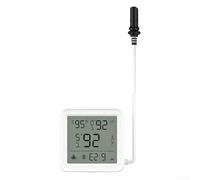 Hygromètre Numérique PVC Moniteur Température Humidité | Surveillance WiFi, sonde externe 1m, mise à pour jour pour temps réel, alertes personnalisées, app intuitive