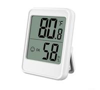 Hygromètre numérique - Thermomètre d'intérieur électronique - Moniteur de température et d'humidité - Avec rappel de confort - Grand écran LCD - Support mural ou de bureau - Pour la maison, le bureau