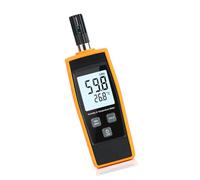 Hygromètre portable avec sonde, sans batterie | Grand écran d'affichage, fonction HOLD, suivi MIN, appareil d'inspection pour l'intérieur de laboratoire, cave