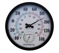 Hygromètre Thermomètre Rond pour dial Précision Haute Hygromètre(Black) | Double échelle température, mesure humidité relative, pour cadran analogique clair, plage -40 à 140°F, intérieur extérieur