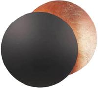HYJAUSXB Applique Murale créative en Forme de Lune, rotative à 360°, Effet éclipse, Blanc Chaud 3000K - Lampe LED Ronde Moderne pour Couloir, entrée, Chambre, Salon (Noir, 20 cm) (Noir 20 cm)