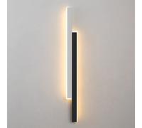 HYJAUSXB Applique Murale Moderne à 3 Couleurs LED Noir et Blanc, Style Minimaliste, Forme allongée, Lampe décorative d'intérieur pour Salon, Chambre ou escalier (60 cm)