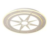 HYJAUSXB Plafonnier LED | Applique Murale encastrée Compass Art Design à intensité Variable 3 Couleurs | Luminaire Fin et Moderne Discret pour Chambre (Blanc, 42 cm 16,53 po) (Blanc, 52 cm 20,4 po)