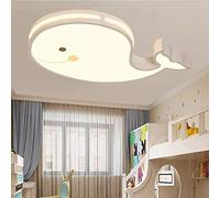 HYJAUSXB Plafonnier Lustre LED Moderne Dimmable avec Télécommande Éclairage Intérieur Forme Dauphin Lampe Suspendue Garçon Fille Chambre d'enfant Salle à Manger Suspension Salon WHI
