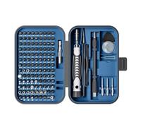HYKJCSS Coffret Outils Jeux D'embouts De Tournevis 130 en 1, Embout À Fente Torx Hexagonal avec Boîte Outils pour Ordinateur Portable Électronique Set(Blue)