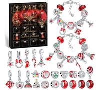 Hymarvo Calendrier de l'Avent 2026 Fille Bijoux, Calendrier de l'avent Enfant 5-13 Ans, Calendrier de Noël Bracelet Fabrication Bijoux Enfants Fille Ado Cadeaux de Noël 5 6 7 8 9 10 11 12 13 Ans