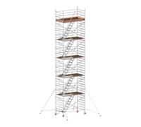 HYMER Échafaudage roulant avec escaliers intérieurs et stabilisateurs, hauteur de portée 12,40 m Hymer Quantité:1