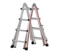Hymer Teleskopleiter TELESTEP 4x4 Sprossen, Anlegeleiter, verstellbar 25 cm