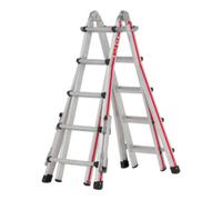 Hymer Teleskopleiter TELESTEP 4x5 18 Sprossen, Anlegeleiter, verstellbar 25 cm