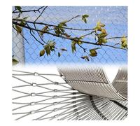 Hynbdes Filet de Corde en Acier Inoxydable 304, Filet de Protection | Grille Métallique Maille Toile INOX, Pour Cloture Exterieur /Jardin /Balcon /Voliere /Poule /Mouton, 8cm/1.5mm 0.8×4m