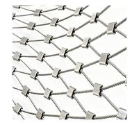 Hynbdes Filet de Corde en Acier Inoxydable 304, Filet de Protection | Grille Métallique Maille Toile INOX, Pour Cloture Exterieur /Jardin /Balcon /Voliere /Poule /Mouton, 4cm/2mm 0.6×3m