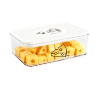 Hynorian Boîte Fromage Frigo 1250 ml avec Couvercle et Indicateur de Date Boîte à Fromage Empilable Transparente avec Joint d’Étanchéité pour Fromage Charcuterie et Jambon Boîte à Fromage pour Frigo
